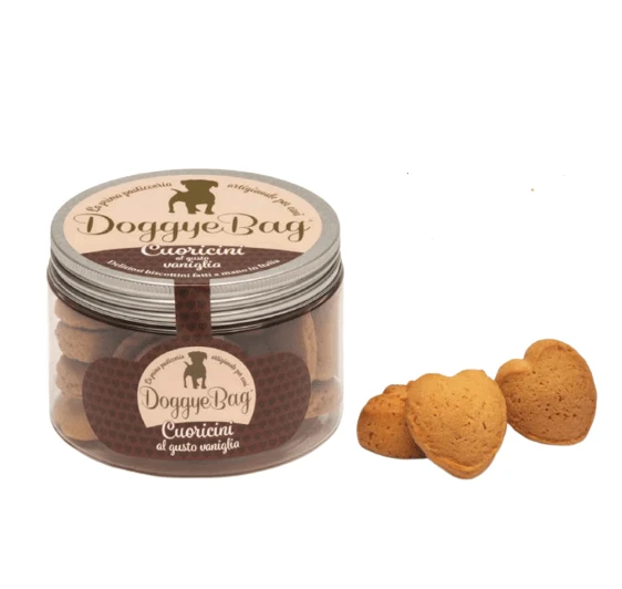 Biscotti Cuoricini Vaniglia - 150 gr - Cane