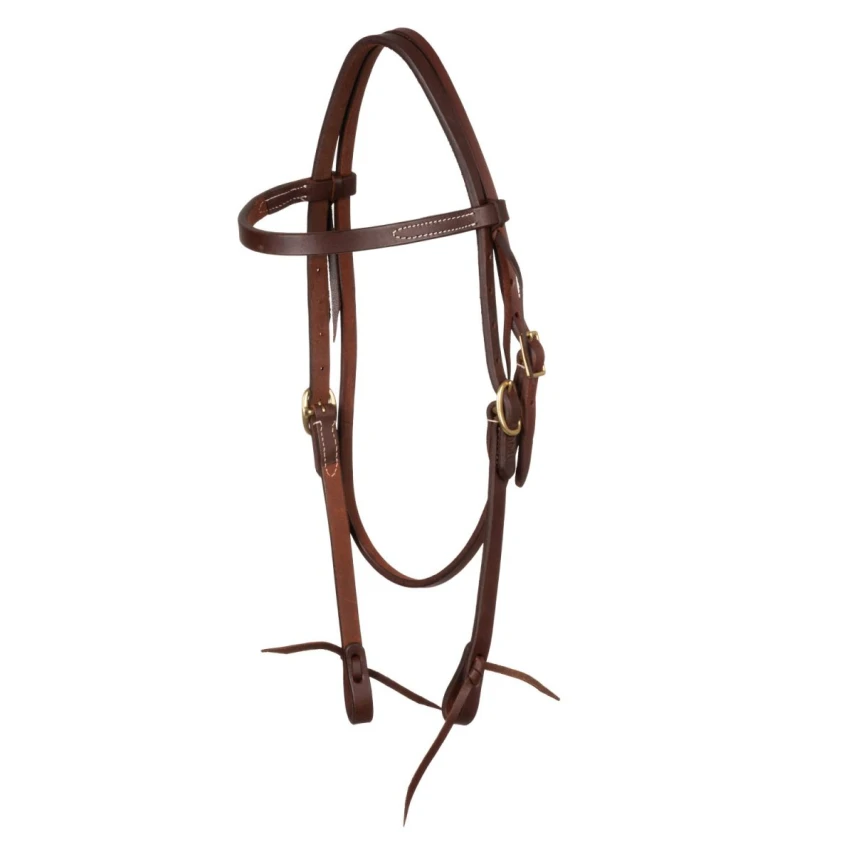 Briglia western in cuoio con frontalino dritto - Pool's - Unica Oliato