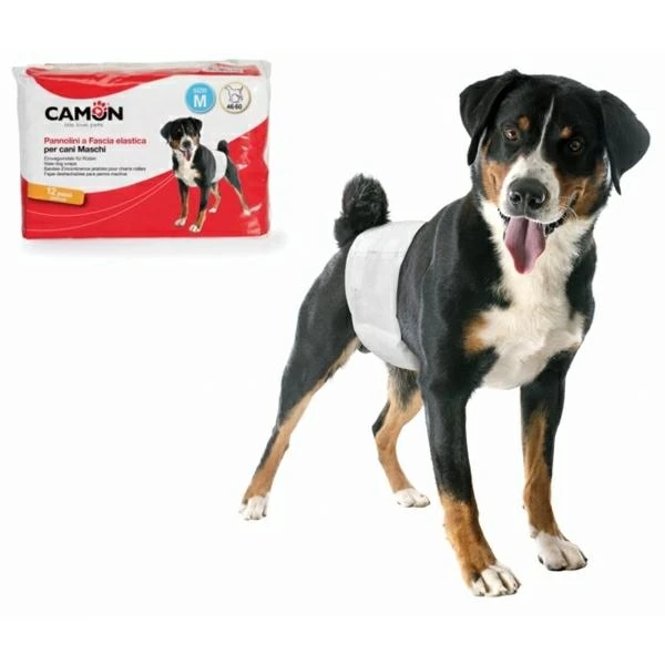 Camon Pannolini a Fascia per Cani Maschi Misura 2