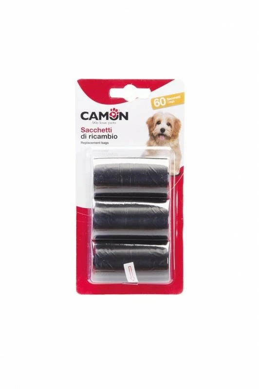 Camon Sacchetti Neri 3 Rotoli x 20