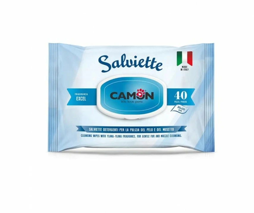 Camon Salviette Profumate Excel da 40 Pezzi per Cane