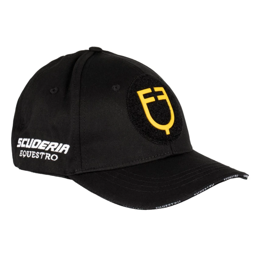Cappellino Baseball Unisex Scuderia Equestro in Cotone - Nero