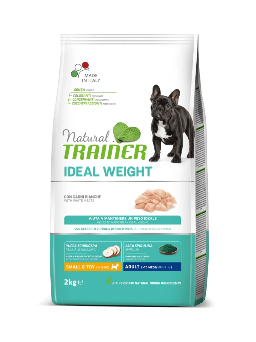 Crocchette Natural Trainer Ideal Weight Small Toy Carni Bianche 2 kg
