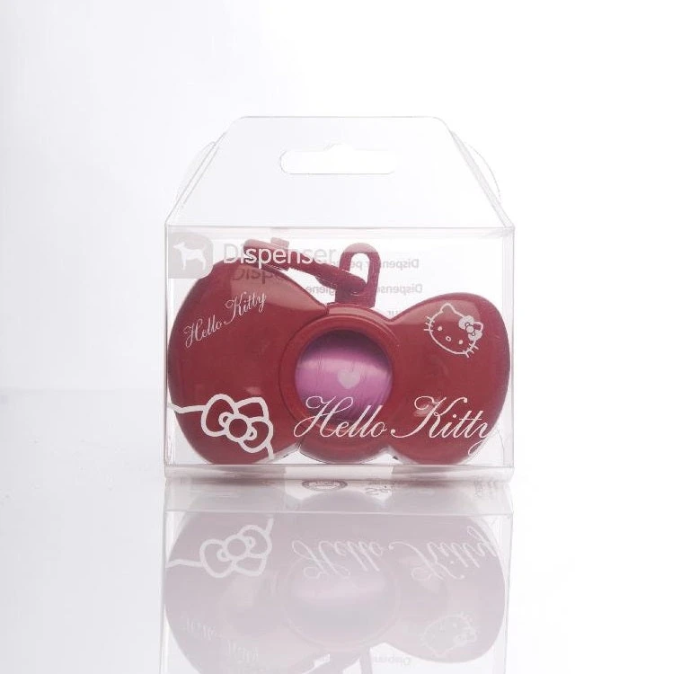 Distributore sacchetti igienici per cani Hello Kitty rosso