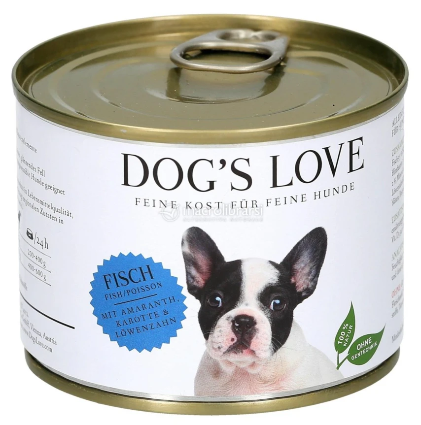 Dog's Love Gr 200 Pesce/Amaranto/Carota/Tarassaco - DOGSLOVE