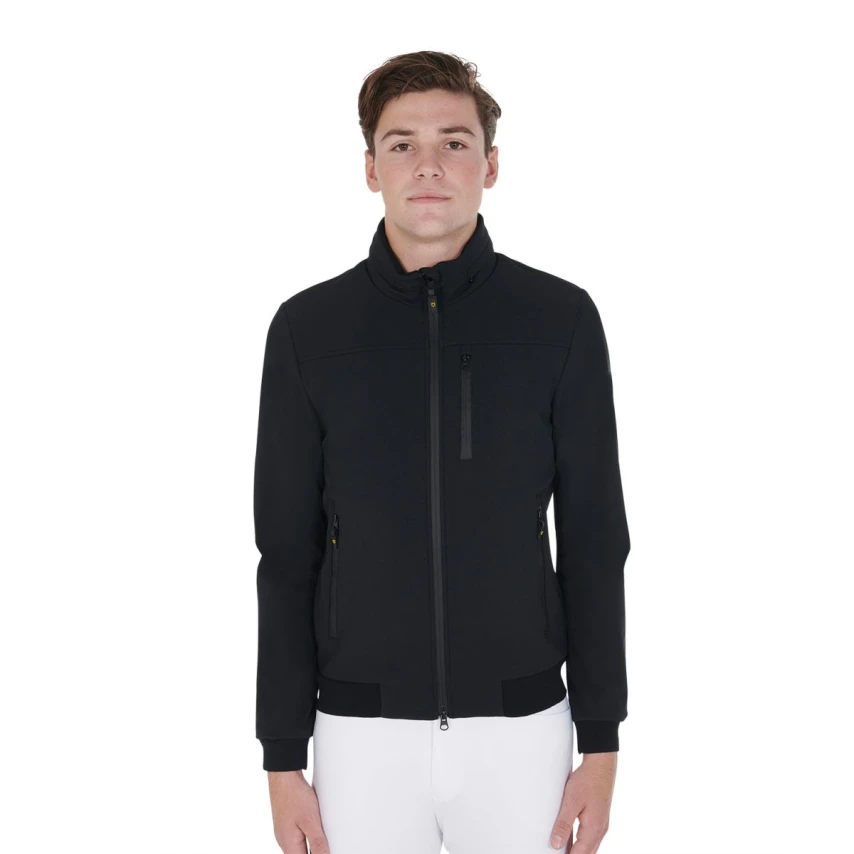 Equestro Giacca Uomo in Tessuto Tecnico con Cappuccio Estraibile - XS Nero