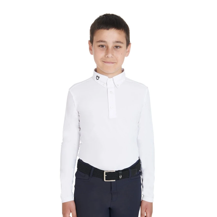 Equestro Polo bambino Avetis Slim Fit tre bottoni