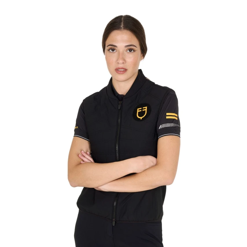 Equestro Smanicato Donna Slim Fit in Tessuto Tecnico