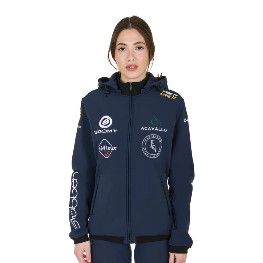 Equestro Softshell Donna Multilogo New Style - XXS Blu Navy