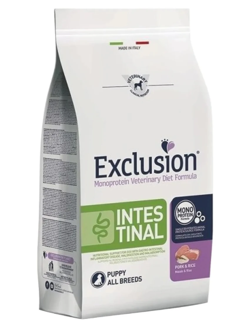 Exclusion Intestinal Puppy Pork & Rice Crocchette Cane 2 kg