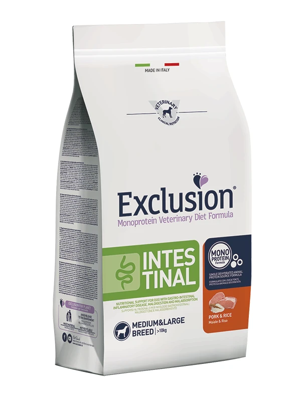 Exclusion Intestinal Cane Maiale, Riso e Piselli Medium/Large