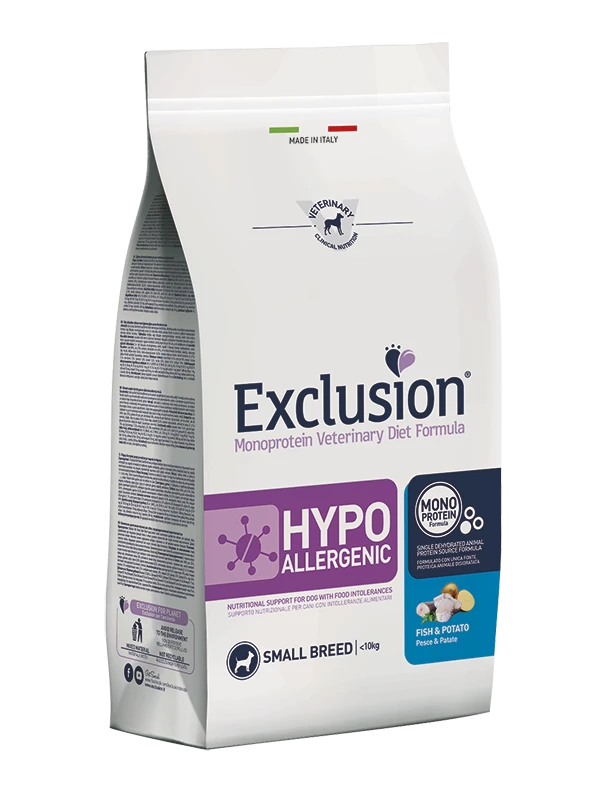 Exclusion Hypoallergenic Pesce e Patate Small 2 kg - Exclusion Diet Formula