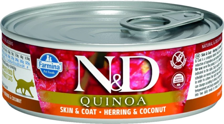 Farmina ND Umido Cat Quinoa Skin Aringa/Cocco 80g