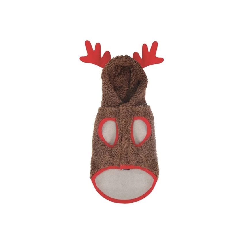 Felpa Renna di Natale per cani effetto Teddy