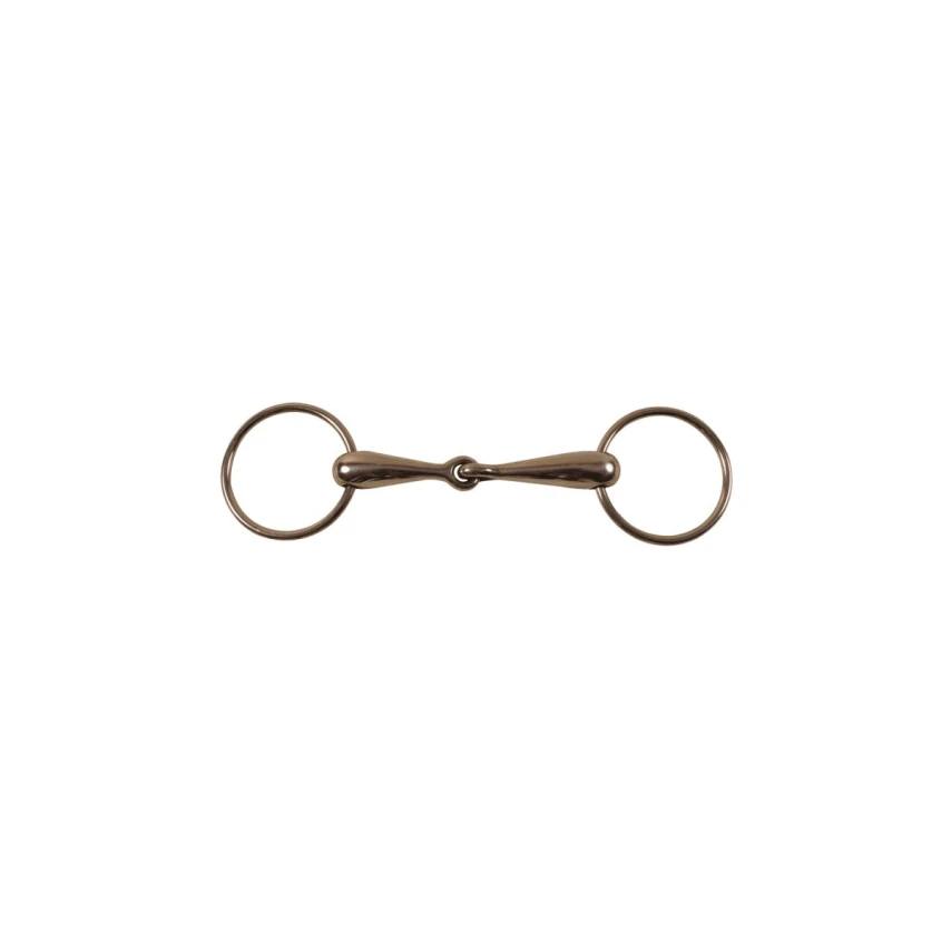 Filetto ad anelli con cannone pieno in acciaio inox - Umbria Equitazione