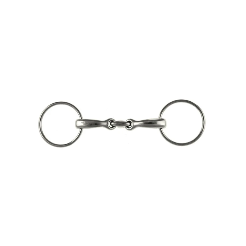 Filetto ad anelli in acciaio inox con oliva (Curved Mouth) - Umbria Equitazione