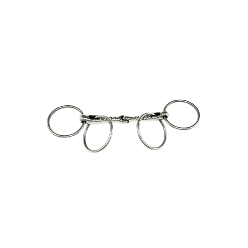 Filetto Scourier Twisted Doppio Anello - Umbria Equitazione