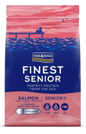 Fish4Dogs Finest Senior Salmone/Patate (Large Kibble) KG 1,5