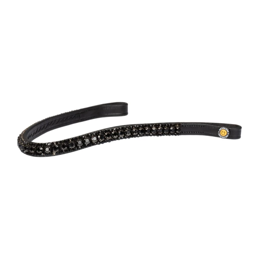 Frontalino con tripla fila di cristalli Equestro