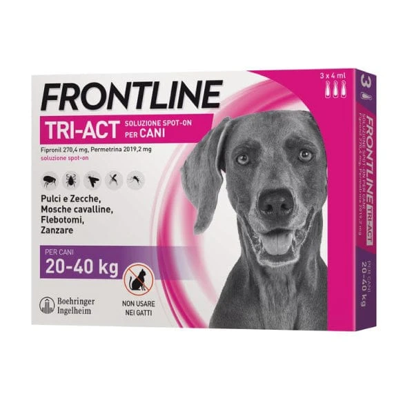 Frontline Tri-Act Cani 20-40 kg Antiparassitario 3 Fiale
