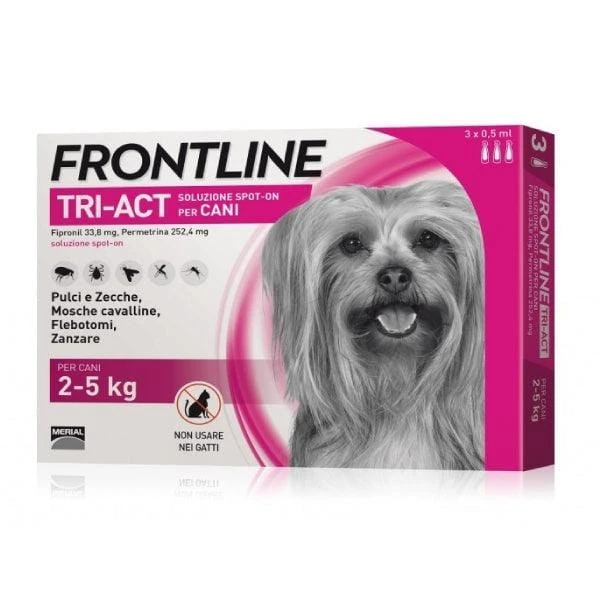 Frontline Tri-Act Cani 2-5 kg Antiparassitario 3 Pipette