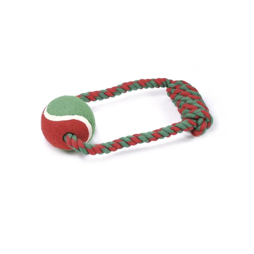 Gioco anello in corda con palla da tennis