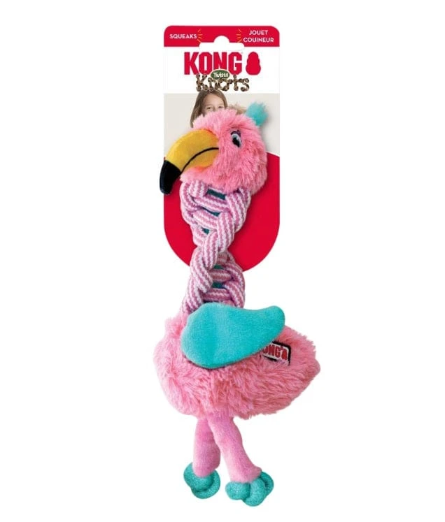 Gioco Kong Knots Twists peluche con corda per cani