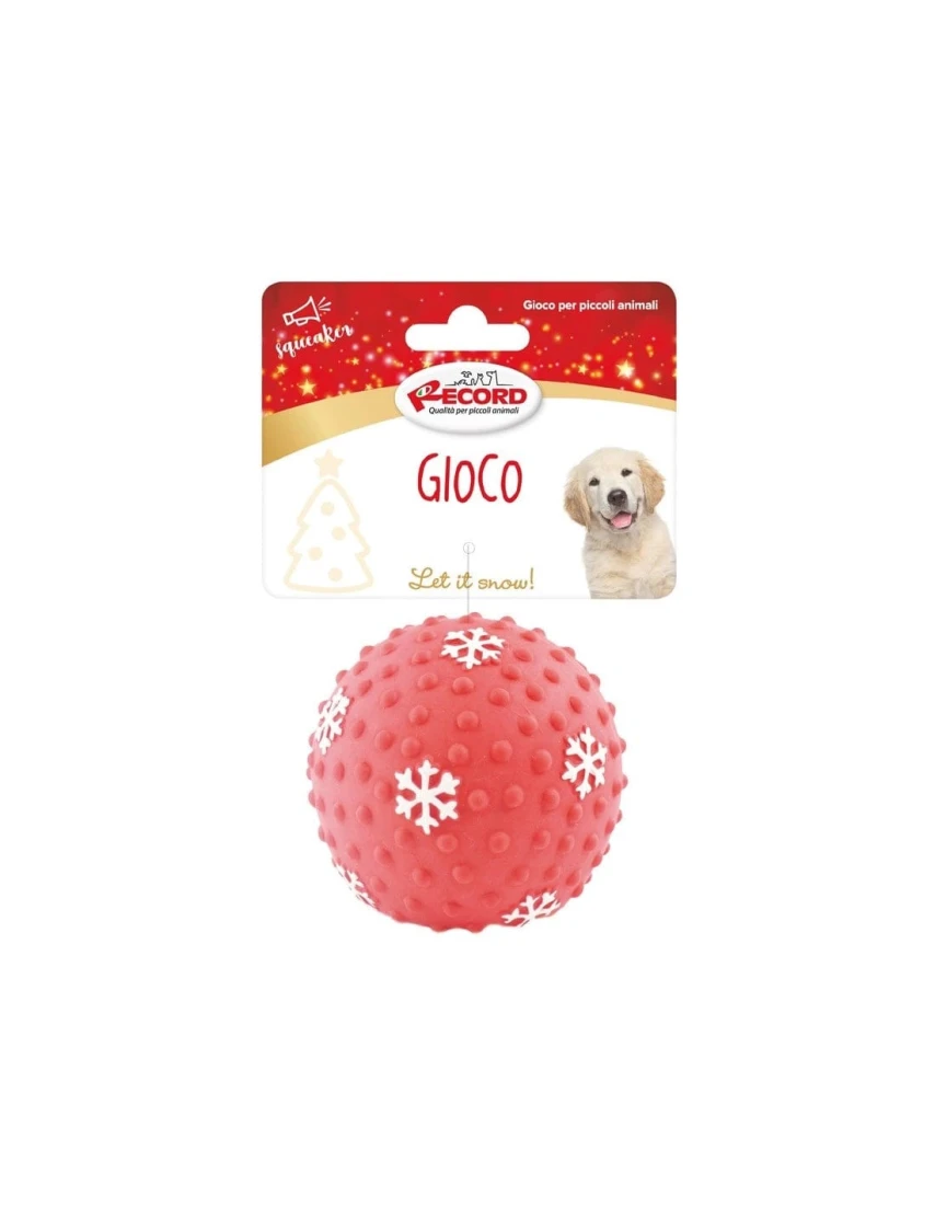 Gioco Palla natalizia in lattice per cani
