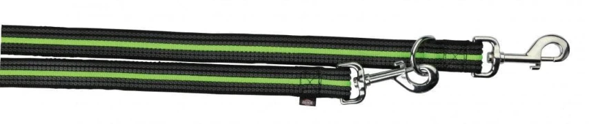 Guinzaglio Addestramento Educativo Fusion - L-XL = 2.00m/25mm - Nero / Verde - Trixie