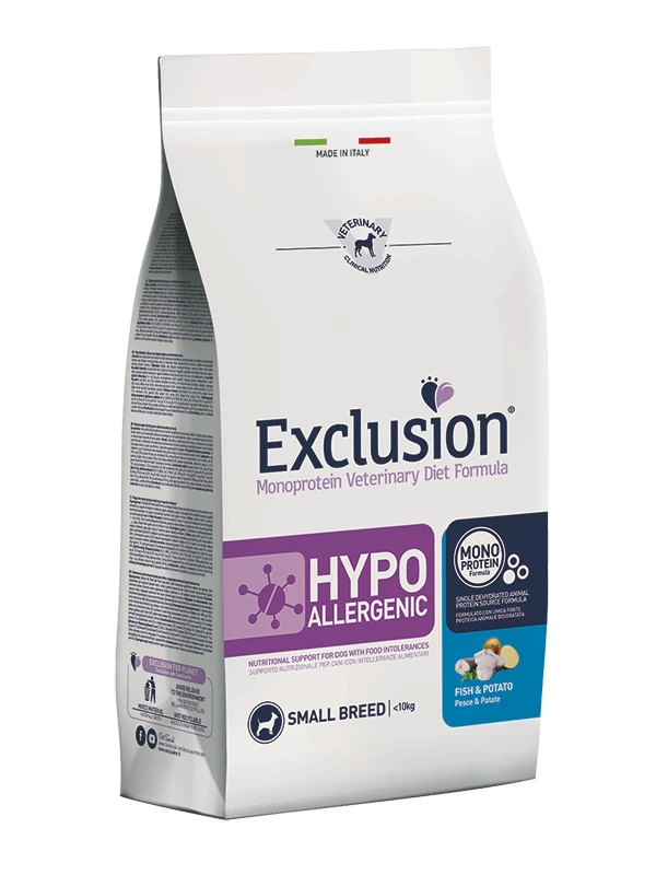 Exclusion Hypoallergenic Pesce e Patate Small 2 kg