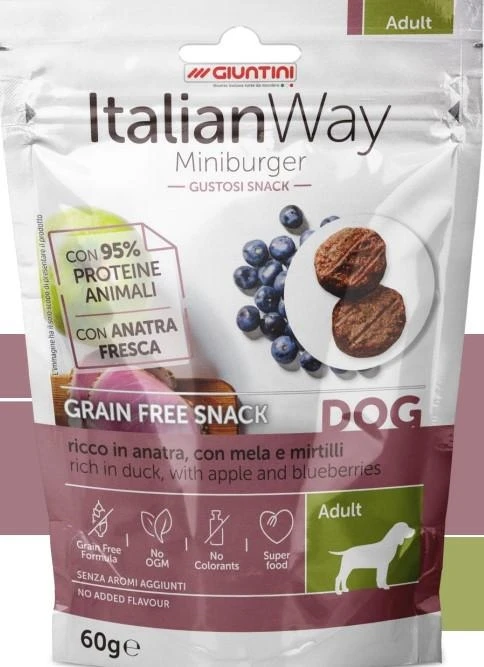 Italian Way Dog Burger Anatra 60g - Giuntini
