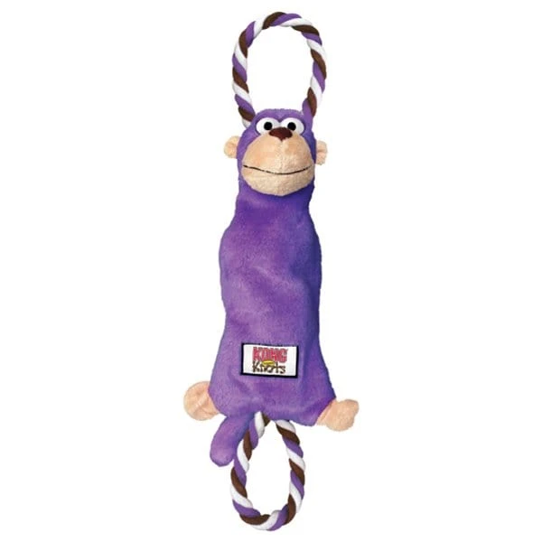 KONG Tugger Knots Scimmia - Gioco Corda con Squittio per cani