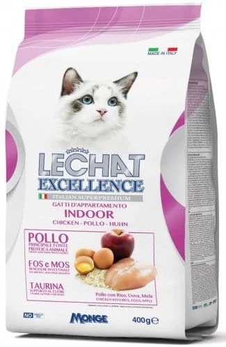 LeChat Excellence Indoor Pollo 400 g - Crocchette Gatto
