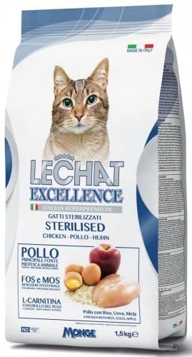 Crocchette LeChat Excellence Sterilised Pollo per Gatti