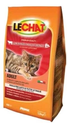 LeChat Premium Manzo e Verdure 1,5 kg - Crocchette per gatti