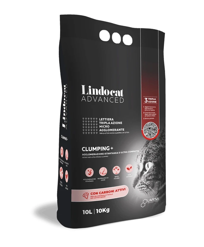 Lettiera Advance Clumping Plus Carboni Attivi - 10 Lt - Lindocat