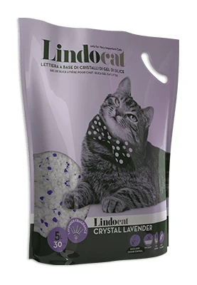 Lettiera Crystal al Silicio - Profumo di Lavanda - 5 lt - Lindocat