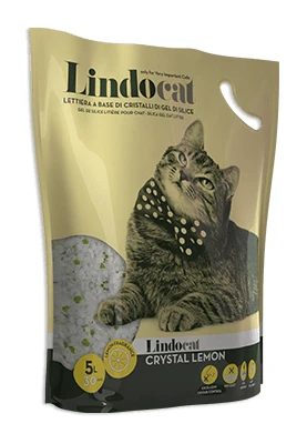 Lettiera al silicio Lindocat Crystal Lemon 5 L