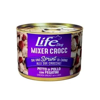 Lifepet Lifedog Mixer Croc Petto di Pollo e Fegatini 150 g