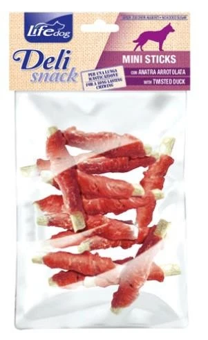 Lifepet LifeDog Snack Ministick Anatra 100 g per Cani