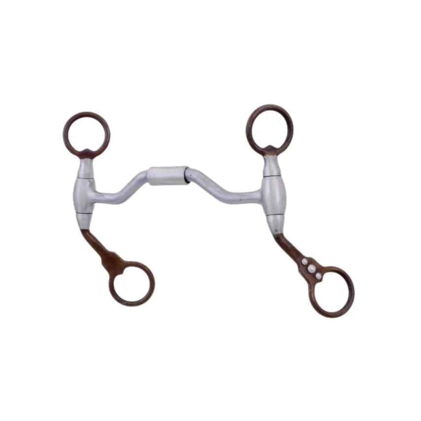 Metalab Morso Futurity incernierato con intarsi ferro dolce e rame 8 mm - 13 cm