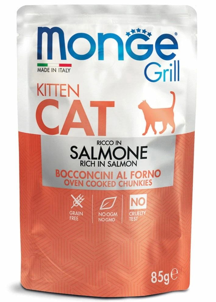 Monge Cat Grill Kitten Salmone - 28 buste x 85 g - Monge Superpremium