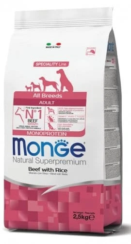 Monge Monoproteico Cane Manzo e Riso Adult 12 kg - Monge Superpremium