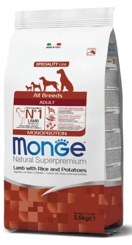 Monge Agnello Riso e Patate Adult All Breeds 12 kg
