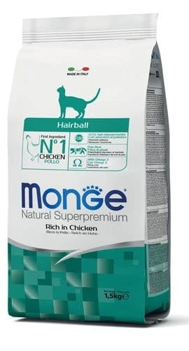 Monge Superpremium Hairball per Gatto - Pollo