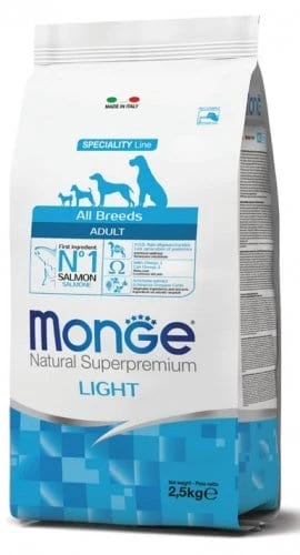 Monge Superpremium Light Salmone e Riso per Cani Adulti