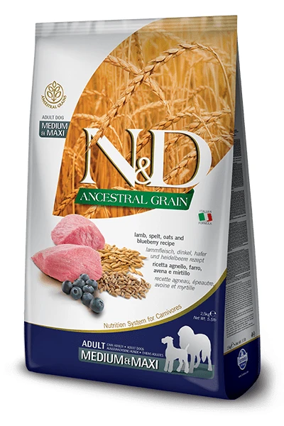 Crocchette Farmina N&D Agnello e Mirtilli Medium Maxi