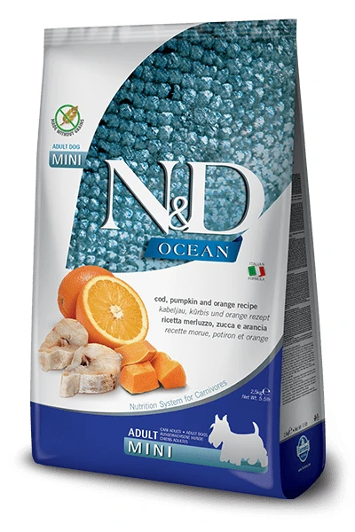 Farmina N&D Ocean Mini Merluzzo e Zucca 2,5 kg