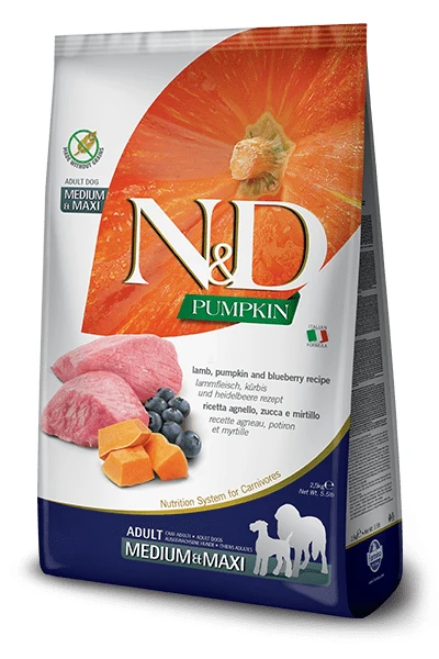 Crocchette Farmina N&D Pumpkin Agnello e Mirtilli