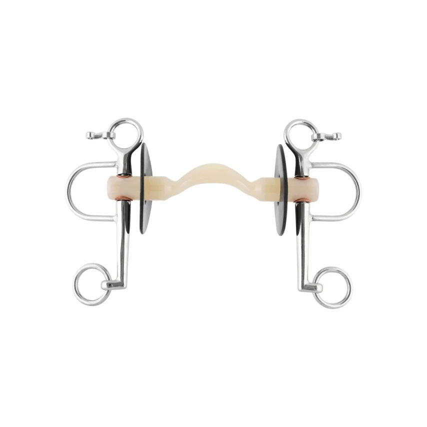 Nathe Pelham 20 mm Mullen Mouth con Port e Long Cheeks